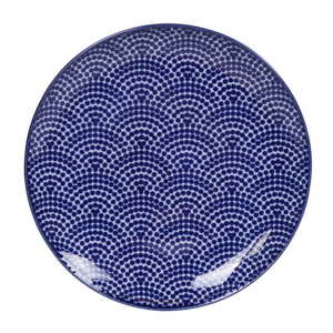 Niebieski talerz porcelanowy Tokyo Design Studio Dots, ø 16 cm