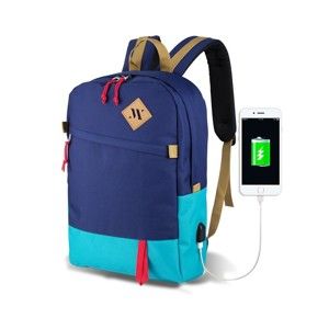 Niebiesko-turkusowy plecak z portem USB My Valice FREEDOM Smart Bag