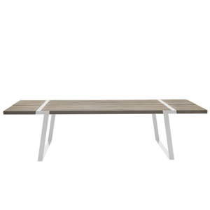 Jasny drewniany stół z białą konstrukcją Canett Gigant, 290 cm