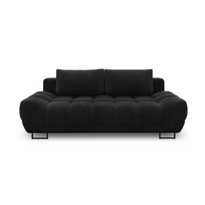 Czarna 3-osobowa sofa rozkładana Windsor & Co Sofas Cumulus