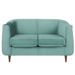 Turkusowa aksamitna sofa Kooko Home Glam, 125 cm
