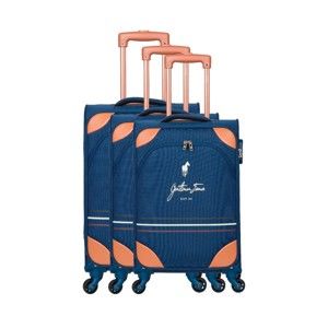 Komplet 3 niebieskich walizek na kółkach GENTLEMAN FARMER Trippy