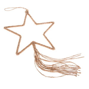 Naturalna ozdoba wisząca w kształcie gwiazdy Dakls, dł. 35 cm