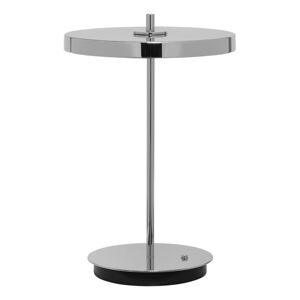 Lampa stołowa LED ze ściemniaczem w kolorze srebra z metalowym kloszem (wysokość 31 cm) Asteria Move – UMAGE