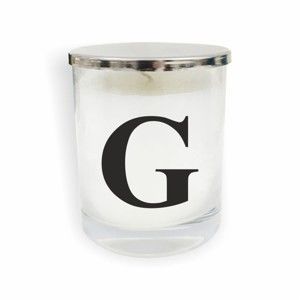 Biało-czarna świeczka North Carolina Scandinavian Home Decors Monogram Glass Candle G