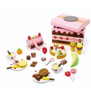 Pojemnik ze słodyczami i naczyniami dla dzieci Legler Sweeties, 39 elementów