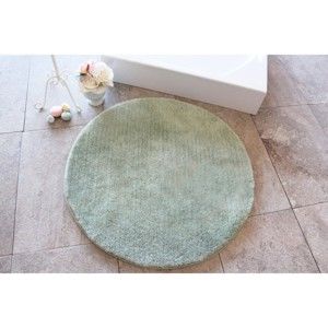 Zielony dywanik łazienkowy Confetti Bathmats Colors of Dark Green, ⌀ 90 cm