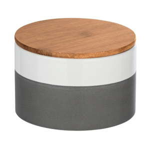 Ceramiczny pojemnik z bambusową pokrywką Wenko Malta, 750 ml