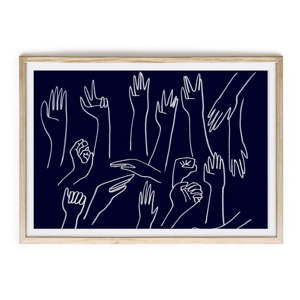 Obraz w ramie Velvet Atelier Hands, 60x40 cm