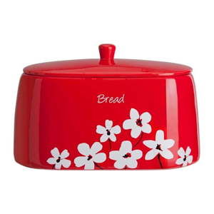 Czerwony ceramiczny pojemnik na chleb David Mason