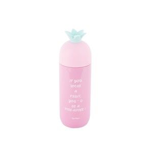 Różowa nierdzewna butelka termiczna Tantitoni Cute Pineapple, 280 ml