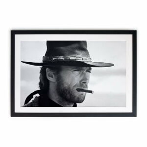 Czarno-biały plakat Little Nice Things Eastwood, 40x30 cm