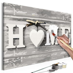 Zestaw płótna, farb i pędzli DIY Artgeist Home Letters, 60x40 cm