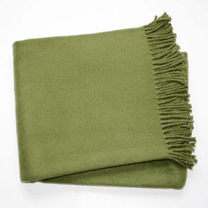 Zielony koc z domieszką bawełny Euromant Basics, 140x180 cm