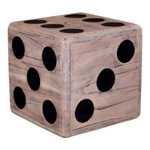 Drewniany stołek w formie kostki do gry House Nordic Cubo