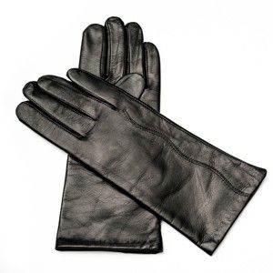Damskie czarne rękawiczki skórzane Pride & Dignity Paris, rozmiar 7