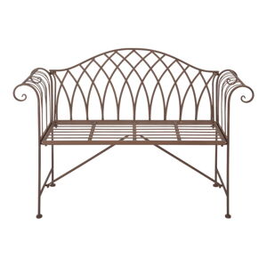 Brązowa metalowa ławka ogrodowa – Esschert Design