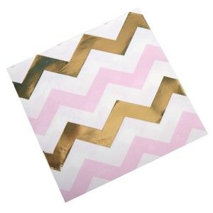 Zestaw 16 różowych serwetek papierowych Neviti Pattern Works Zig