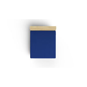 Niebieske bawełniane prześcieradło z gumką 160x200 cm – Mijolnir