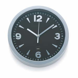 Czarny zegar ścienny Kela Berlin, ø 20 cm