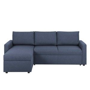 Ciemnoniebieski rozkładana sofa ze schowkiem Actona Sacramento