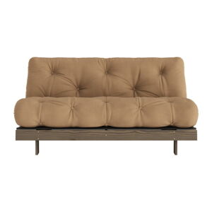 Jasnobrązowa rozkładana sofa 160 cm Roots – Karup Design