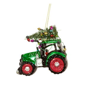 Szklana ozdoba świąteczna Tractor – Sass & Belle