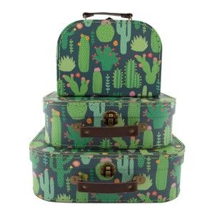 Zestaw 3 kuferków dziecięcych Sass & Belle Cactus