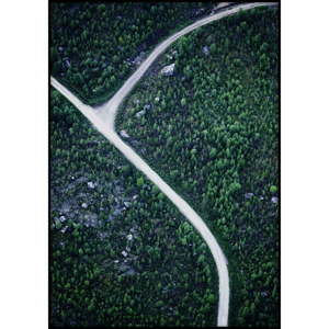 Plakat Imagioo Roads In Forest, 40x30 cm