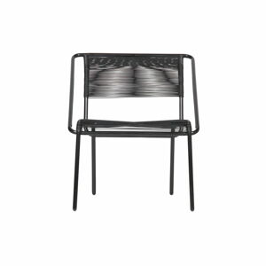 Czarne krzesło ze sztucznego rattanu odpowiednie na zewnątrz BePureHome Wisp