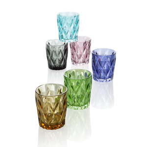 Zestaw 6 kolorowych szklanek Brandani Diamante