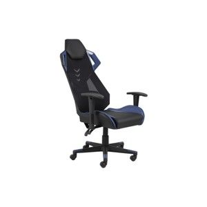 Czarno-niebieskie krzesło biurowe na kółkach Actona Kevin