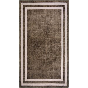Brązowy dywan odpowiedni do prania 80x50 cm - Vitaus