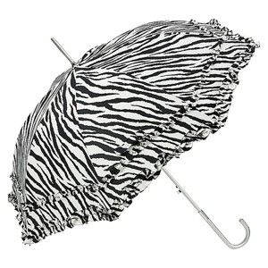 Czarno-biały parasol Von Lilienfeld Plain Mary Zebra, ø 90 cm