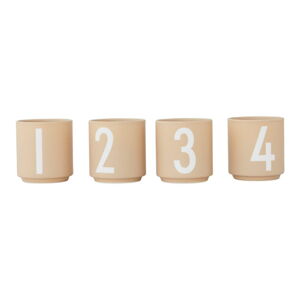 Zestaw 4 kubków z imitacji porcelany Design Letters, 0,5 l
