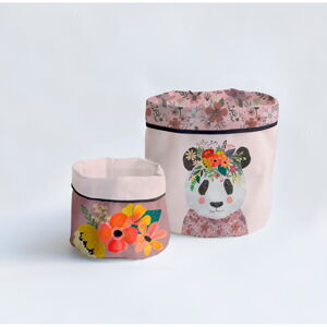 Tekstylne koszyki zestaw 2 szt. Floral Panda – Little Nice Things