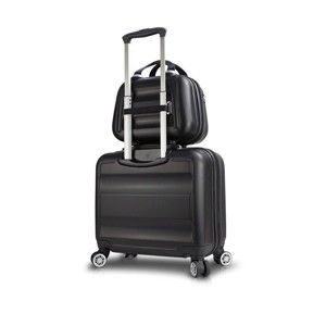 Zestaw czarnej walizki na kółkach z USB i walizki podręcznej My Valice LASSO MU & Pilot