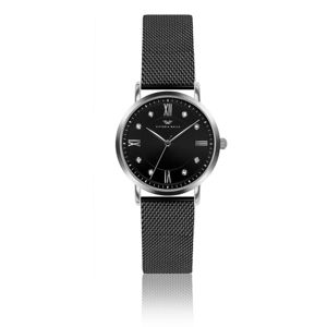 Zegarek damski z paskiem ze stali nierdzewnej w kolorze czarnym Victoria Walls Kelly