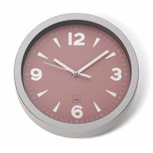 Różowy zegar ścienny Kela Mailand, ø 20 cm