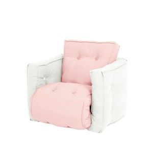 Dziecięcy różowy fotel rozkładany Karup Design Mini Dice Pink, 40x100 cm