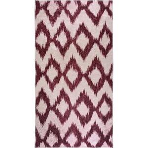 Burgundowy/biały dywan odpowiedni do prania 160x230 cm – Vitaus