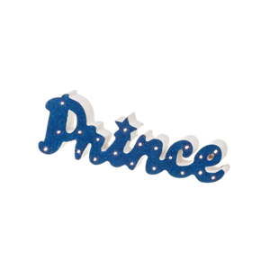 Niebieski napis świetlny z LED Unimasa Prince