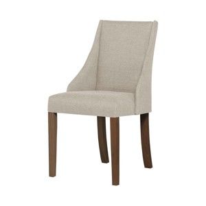 Kremowobiałe krzesło z ciemnobrązowymi nogami Ted Lapidus Maison Absolu