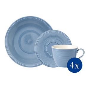 12-częściowy niebieski porcelanowy serwis kawowy Like by Villeroy & Boch Group