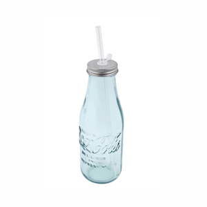 Butelka ze szkła z recyklingu ze słomką Ego Dekor Coca Cola, 600 ml