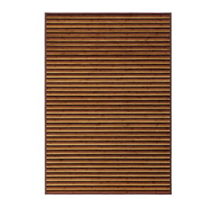 Musztardowy/brązowy bambusowy dywan 140x200 cm – Casa Selección
