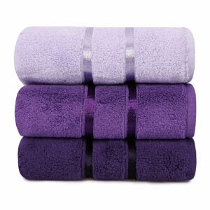 Zestaw 3 fioletowych bawełnianych ręczników Hobby Dolce, 50x90 cm