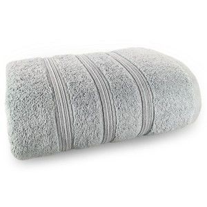 Jasnoszary ręcznik ze 100% bawełny Marie Lou Majo, 90x50 cm