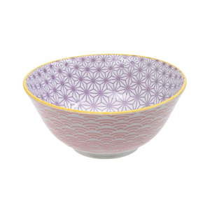 Różowo-fioletowa porcelanowa miska Tokyo Design Studio Star, ⌀ 15,2 cm