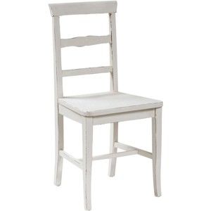 Białe krzesło z litego drewna bukowego Addy